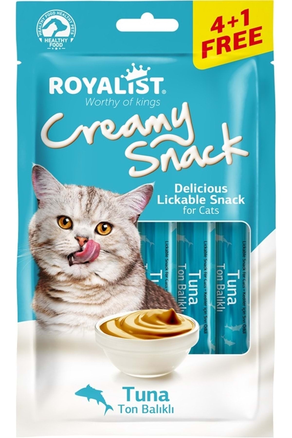 Royalist Creamy Tuna Ton balıklı Kedi Sıvı Ödül Maması 5X75 gr