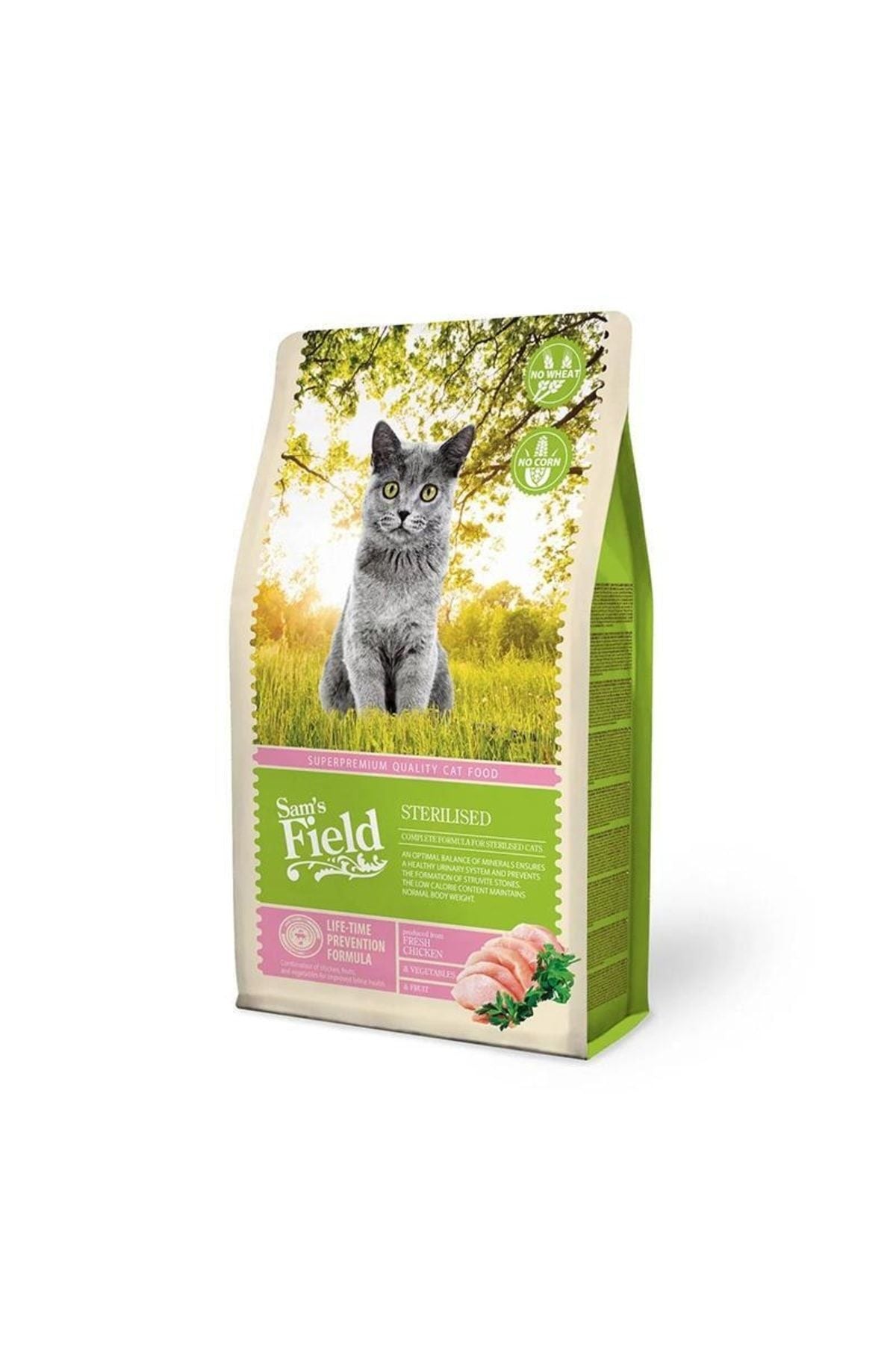 Sam’s Field Tahılsız Tavuklu Kısırlaştırılmış Yetişkin Kedi Kuru Maması 2,5 kg