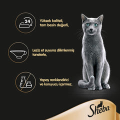 Sheba Etli Seçenekler 4X85 gr 8 Paket (32 Tekli Paket) - Pet Keys