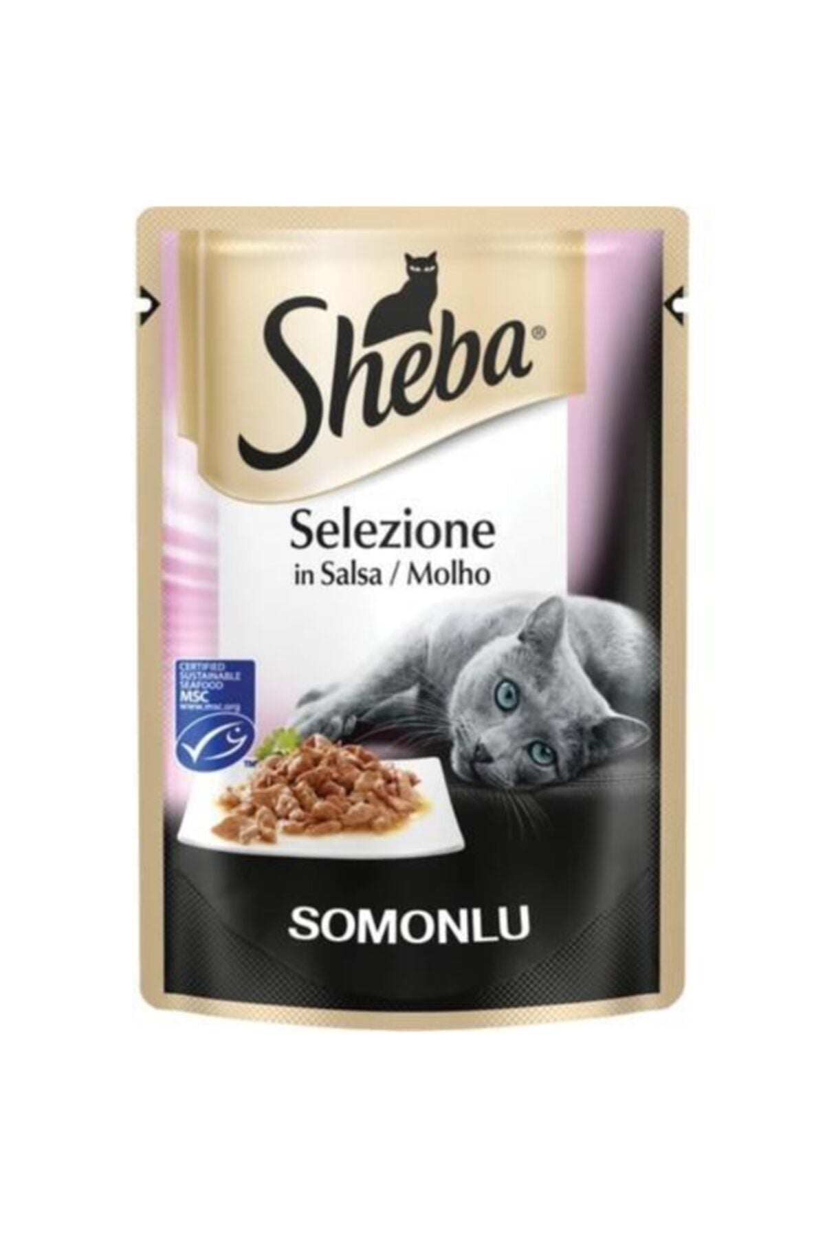 Sheba Somonlu Yetişkin Kedi Yaş Maması 24 X 85 gr