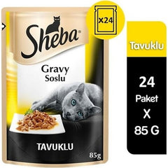 Sheba Tavuklu Yetişkin Kedi Yaş Maması 24 X 85 gr