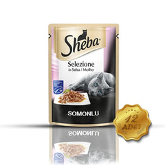 Sheba Somonlu Yetişkin Kedi Yaş Maması 85 gr (12 Adet)