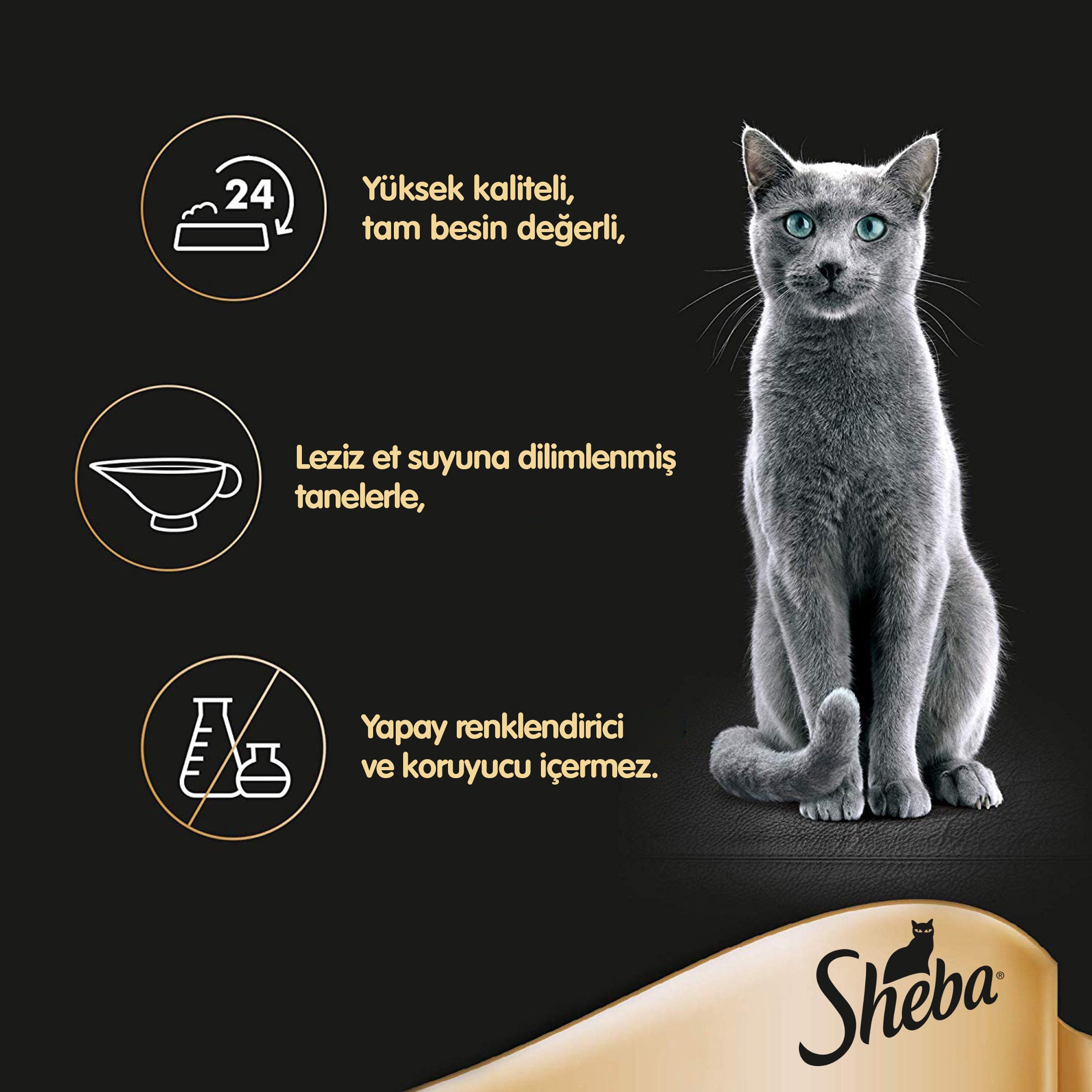 Sheba Tavuklu Yetişkin Kedi Yaş Maması 85 gr (12 Adet)