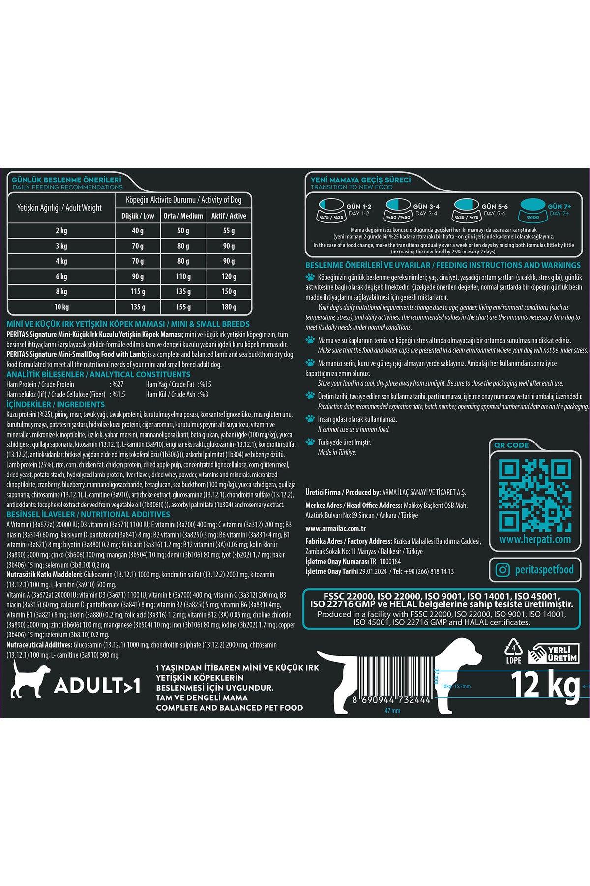 Signature Kuzulu Mini Irk Yetişkin Köpek Kuru Maması 3 kg