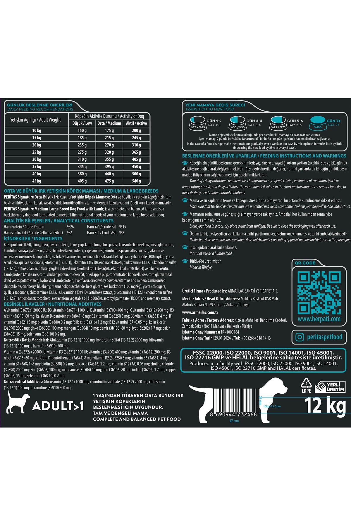 Signature Kuzulu Orta ve Büyük Irk Yetişkin Köpek Kuru Maması 12 kg