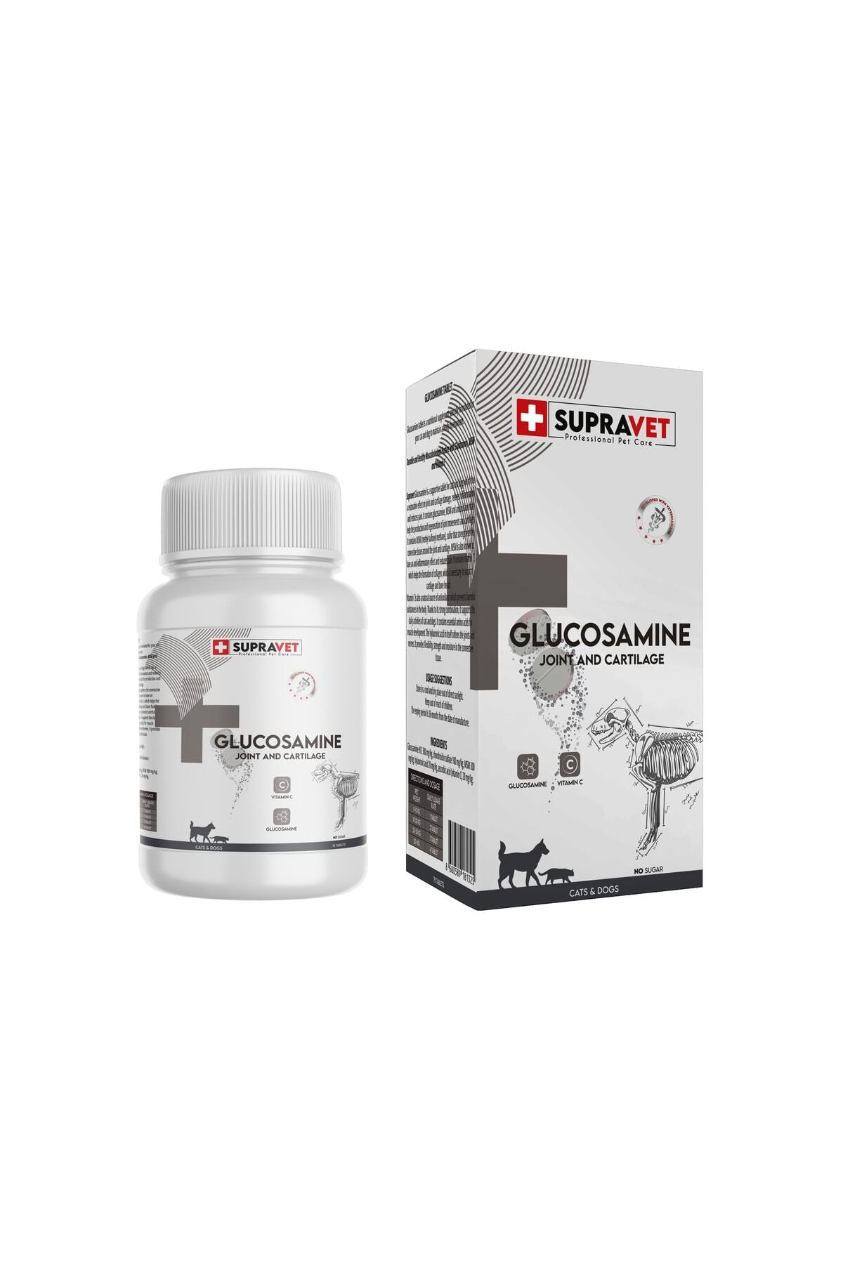 Supravet Glucosamine Köpek Eklem ve Kas Sağlığı C Vitamini 75 Adet
