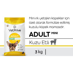 Vet Prive Kuzulu Mini Irk Yetişkin Köpek Kuru Maması 3 kg