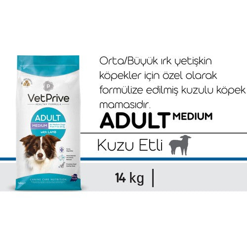 Vet Prive Kuzulu Orta Irk Yetişkin Köpek Kuru Maması 14 kg