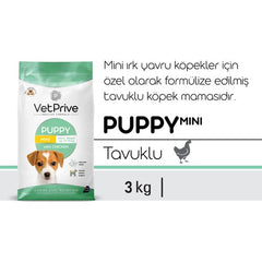 Vet Prive Tavuklu Mini Irk Yavru Köpek Kuru Maması 3 kg