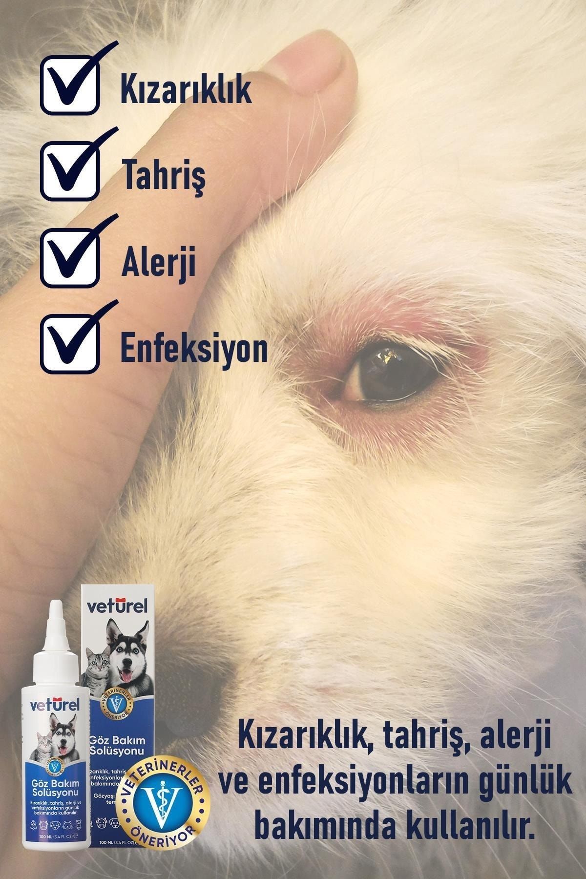 Vetürel Kedi ve Köpek Göz Bakım Solüsyonu 100 ml