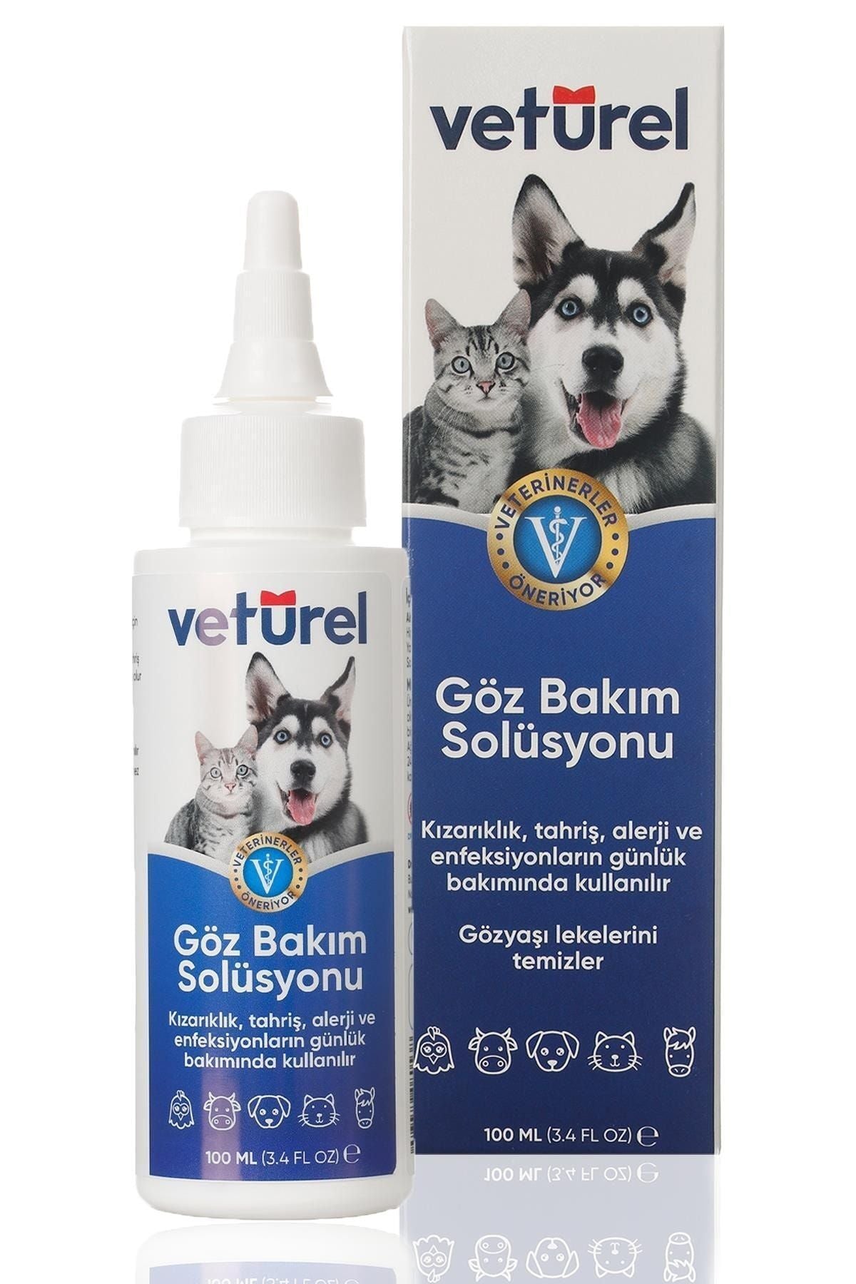 Vetürel Kedi ve Köpek Göz Bakım Solüsyonu 100 ml