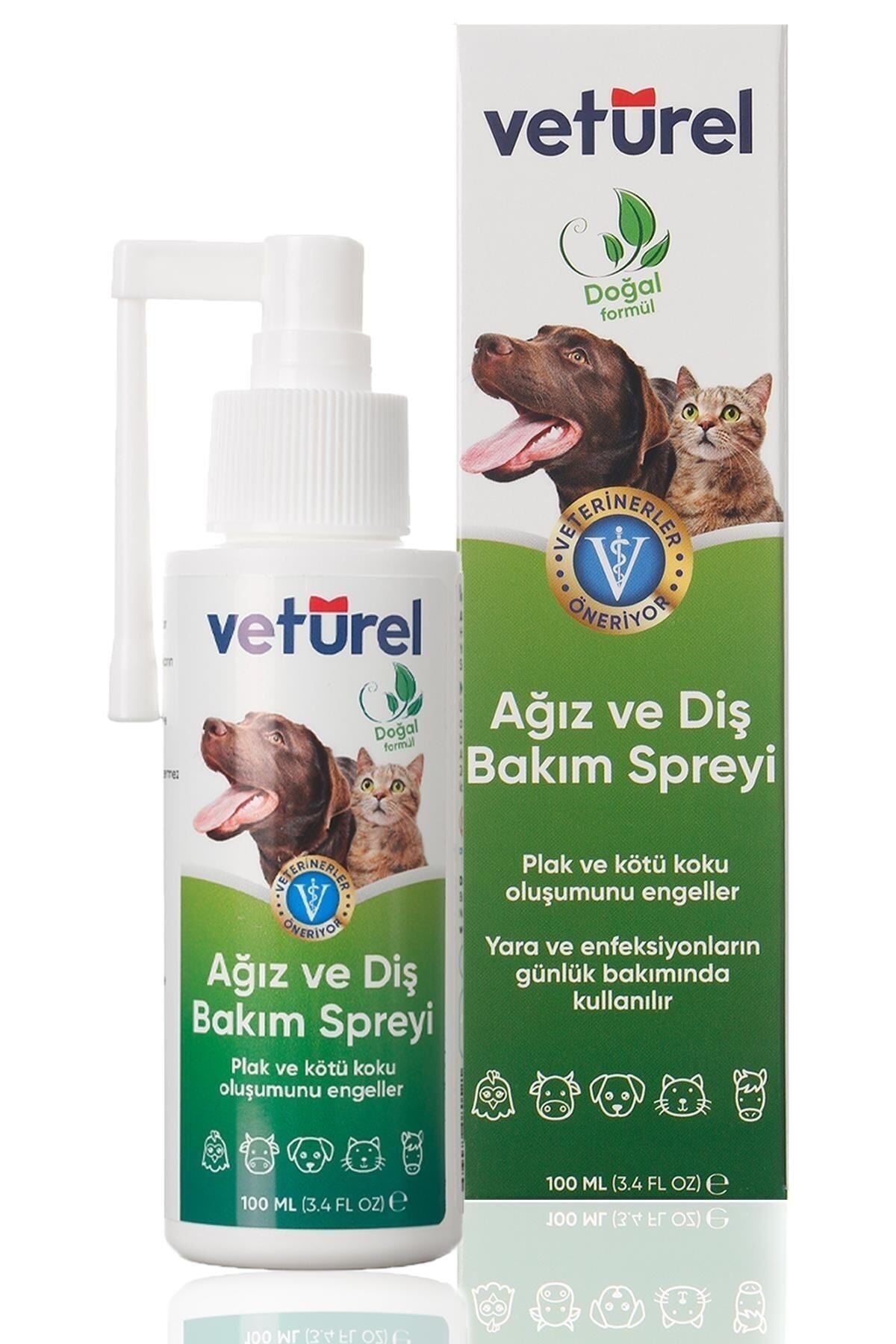 Vetürel Kedi ve Köpekler için Ağız ve Diş Bakım Spreyi 100 ml