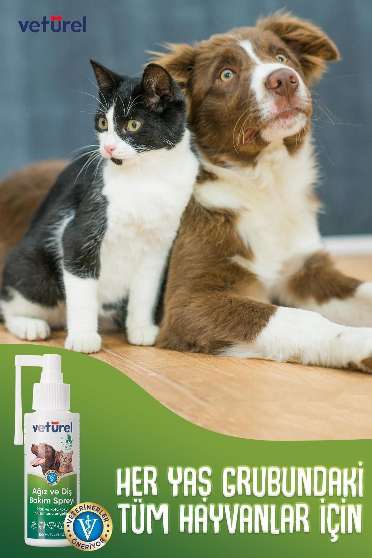 Vetürel Kedi ve Köpekler için Ağız ve Diş Bakım Spreyi 100 ml