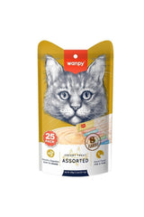 Wanpy Karışık 8 Lezetli Yetişkin Kedi Kremalı Sıvı Ödül Maması 25X14 gr