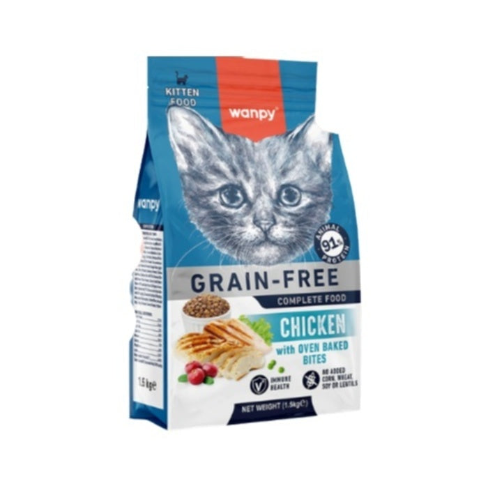 Wanpy Tahılsız Tavuklu Yavru Kedi Kuru Maması 1,5 kg