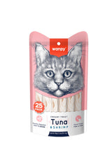 Wanpy Ton Balıklı ve Karidesli Yetişkin Kedi Kremalı Sıvı Ödül Maması 25X14 gr