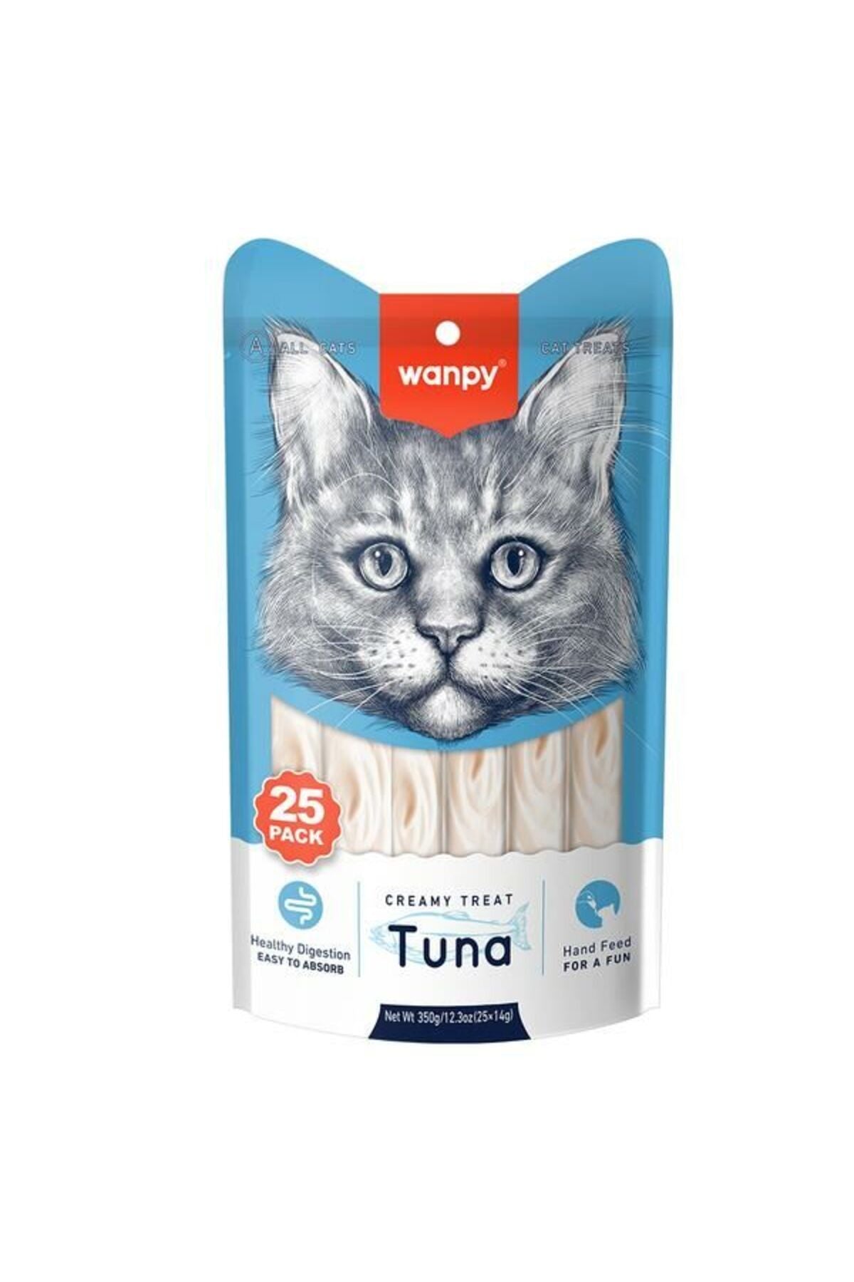 Wanpy Ton Balıklı Yetişkin Kedi Kramalı Sıvı Ödül Maması 25X14 gr