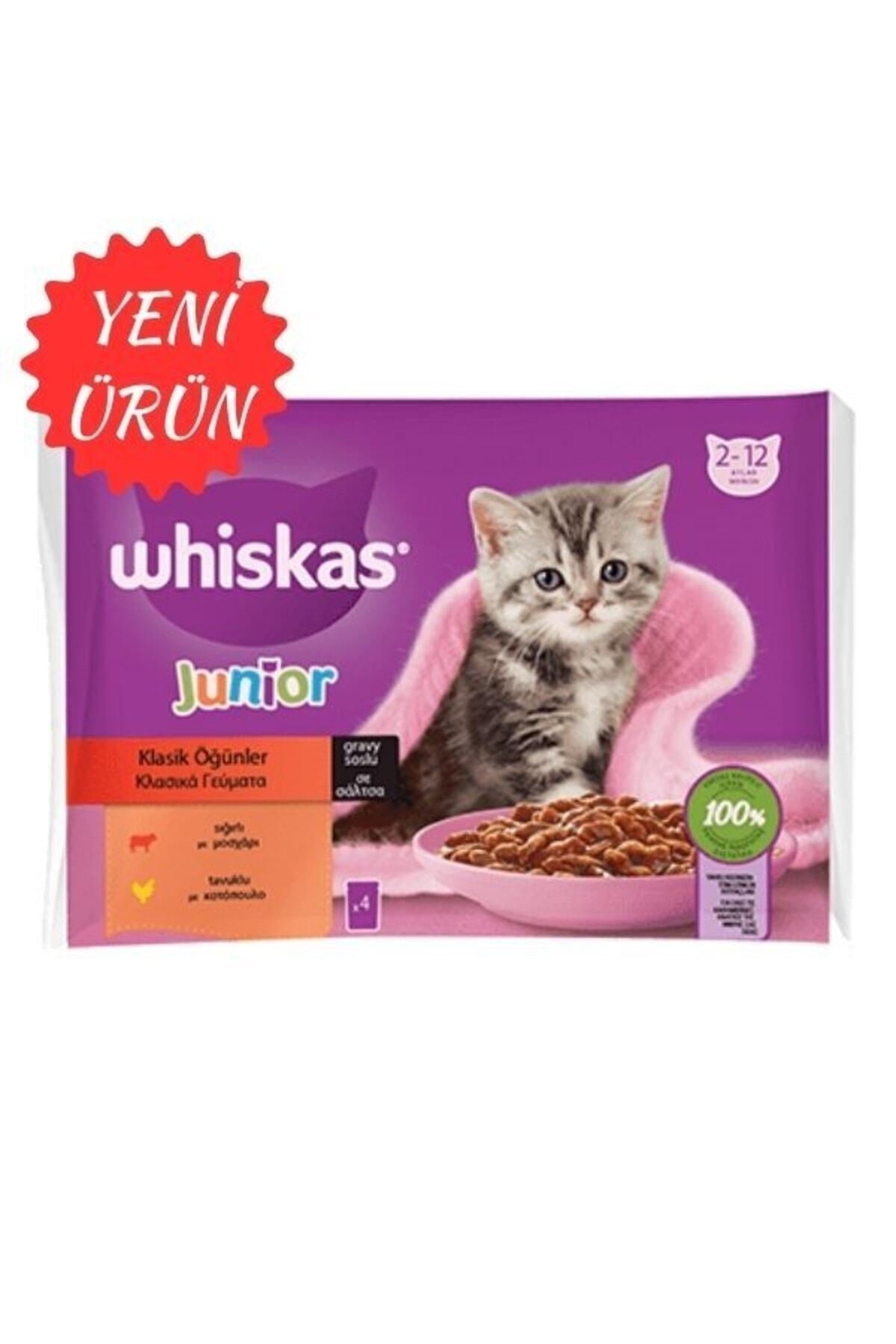 Whiskas Et Çeşitleri Yavru Kedi Yaş Maması 4X85 gr