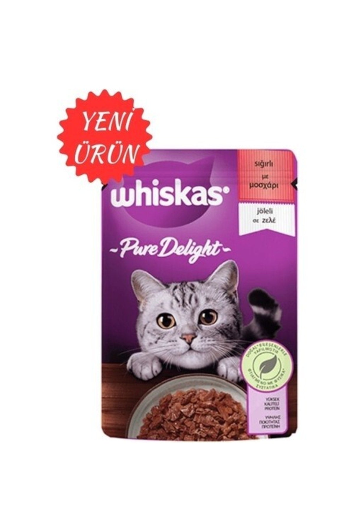 Whiskas Sığırlı Pure Delight Yetişkin Kedi Yaş Maması 28X85 gr