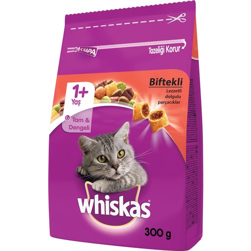 Whiskas Sığır Etli Yetişkin Kedi Kuru Maması 7X300 gr