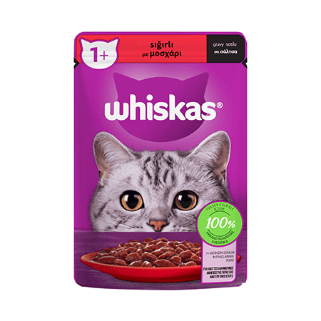 Whiskas Sığır Etli Yetişkin Kedi Yaş Maması 85 gr