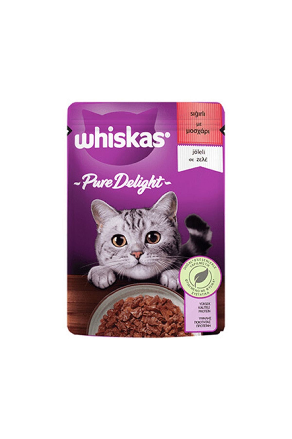 Whiskas Sığırlı Pure Delight Yetişkin Kedi Yaş Maması 85 gr