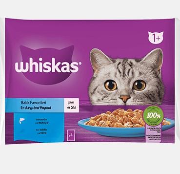 Whiskas Somonlu ve Ton Balıklı Yetişkin Kedi Yaş Maması 4X85 gr (13 Paket, 52 Adet Tekli)