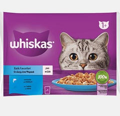 Whiskas Somonlu ve Ton Balıklı Yetişkin Kedi Yaş Maması 4X85 gr (13 Paket, 52 Adet Tekli)