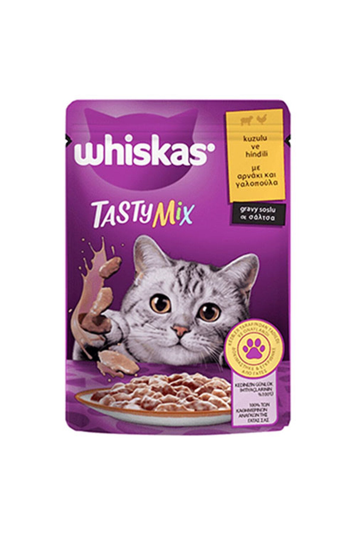 Whiskas Tastymix Kuzulu & Hindili Yetişkin Kedi Yaş Maması 85 gr