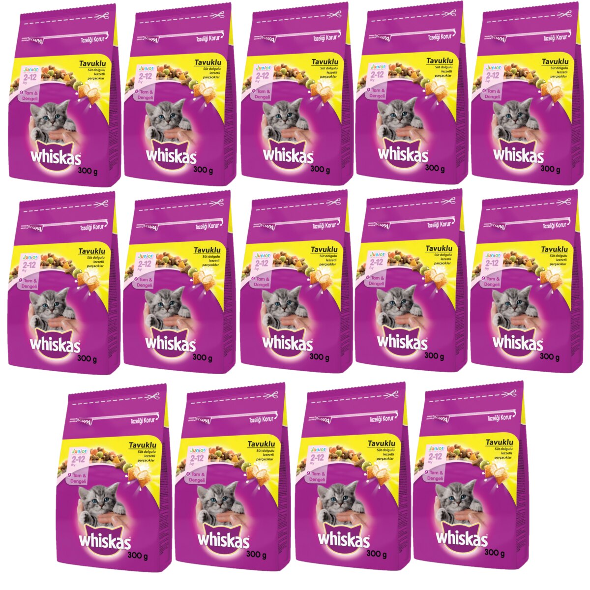 Whiskas Tavuklu Yavru Kuru Kedi Maması 14X300 gr