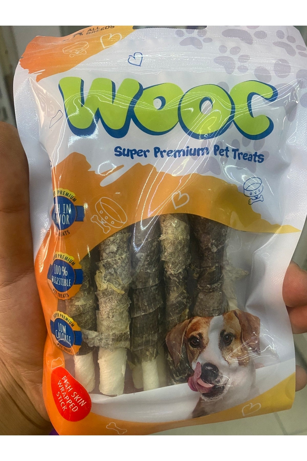 Wooc Balık Derisi Sargılı Sütlü Stick Köpek Ödül Maması 80 gr